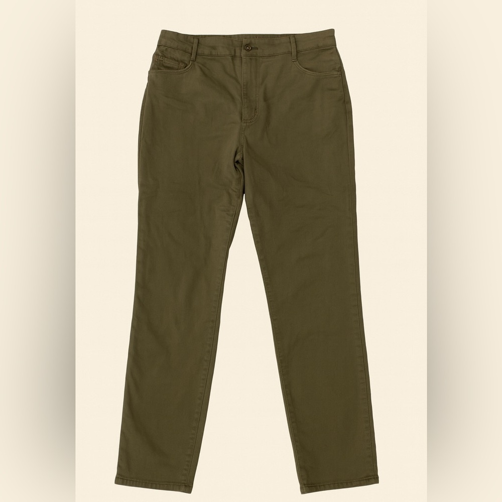 GAP womens green khaki skinny stretch pants 16 high rise